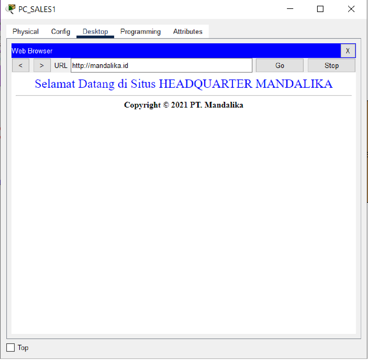 Client access to mandalika.id is success