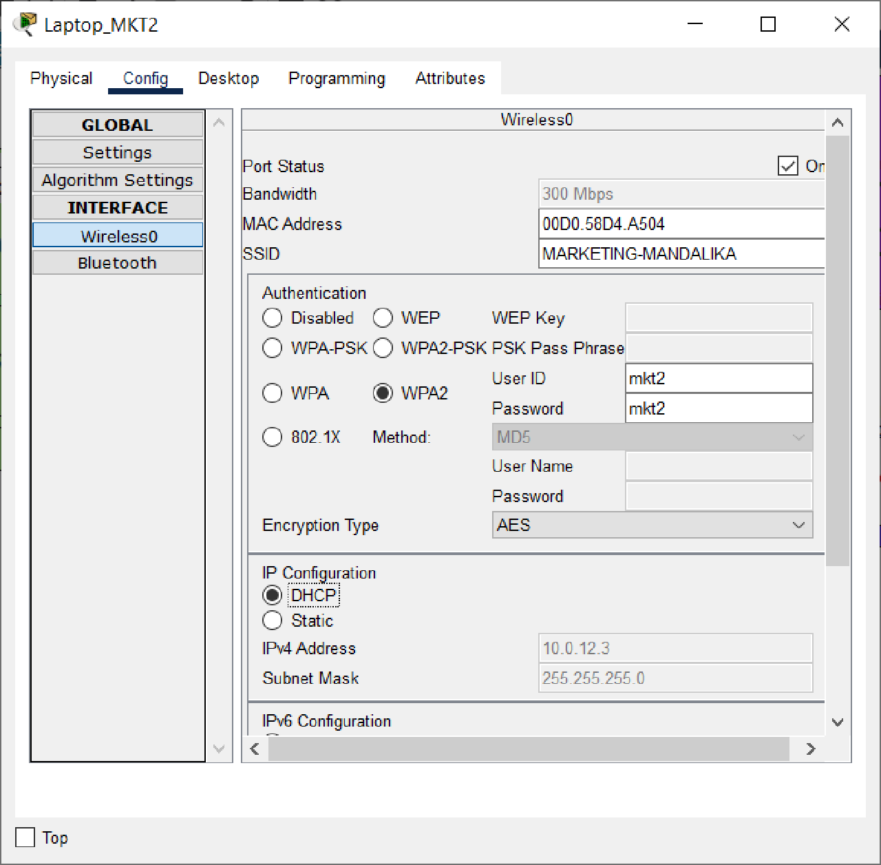LAPTOP MKT2 DHCP Success