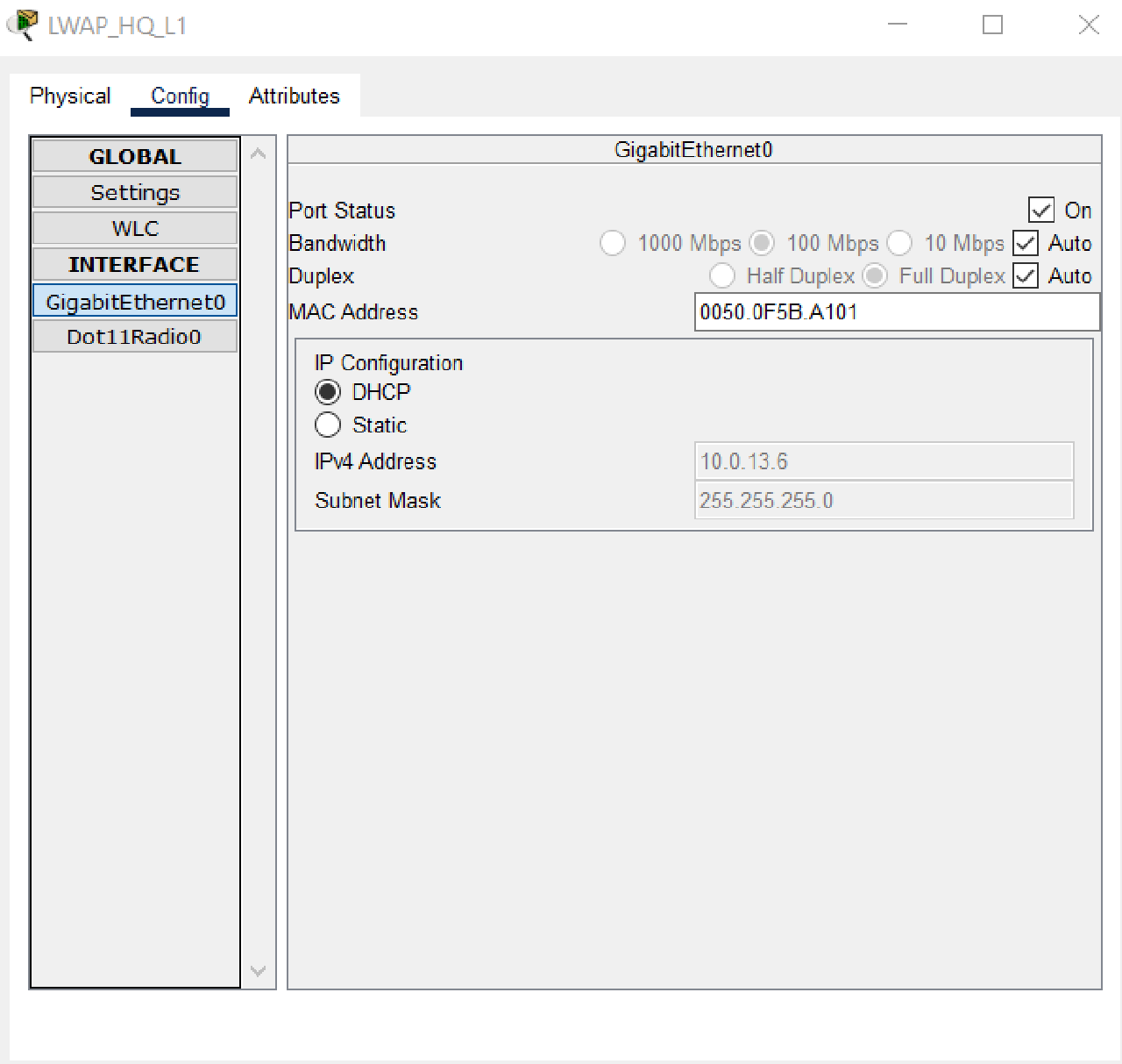 LWAP HQ L1 DHCP Success