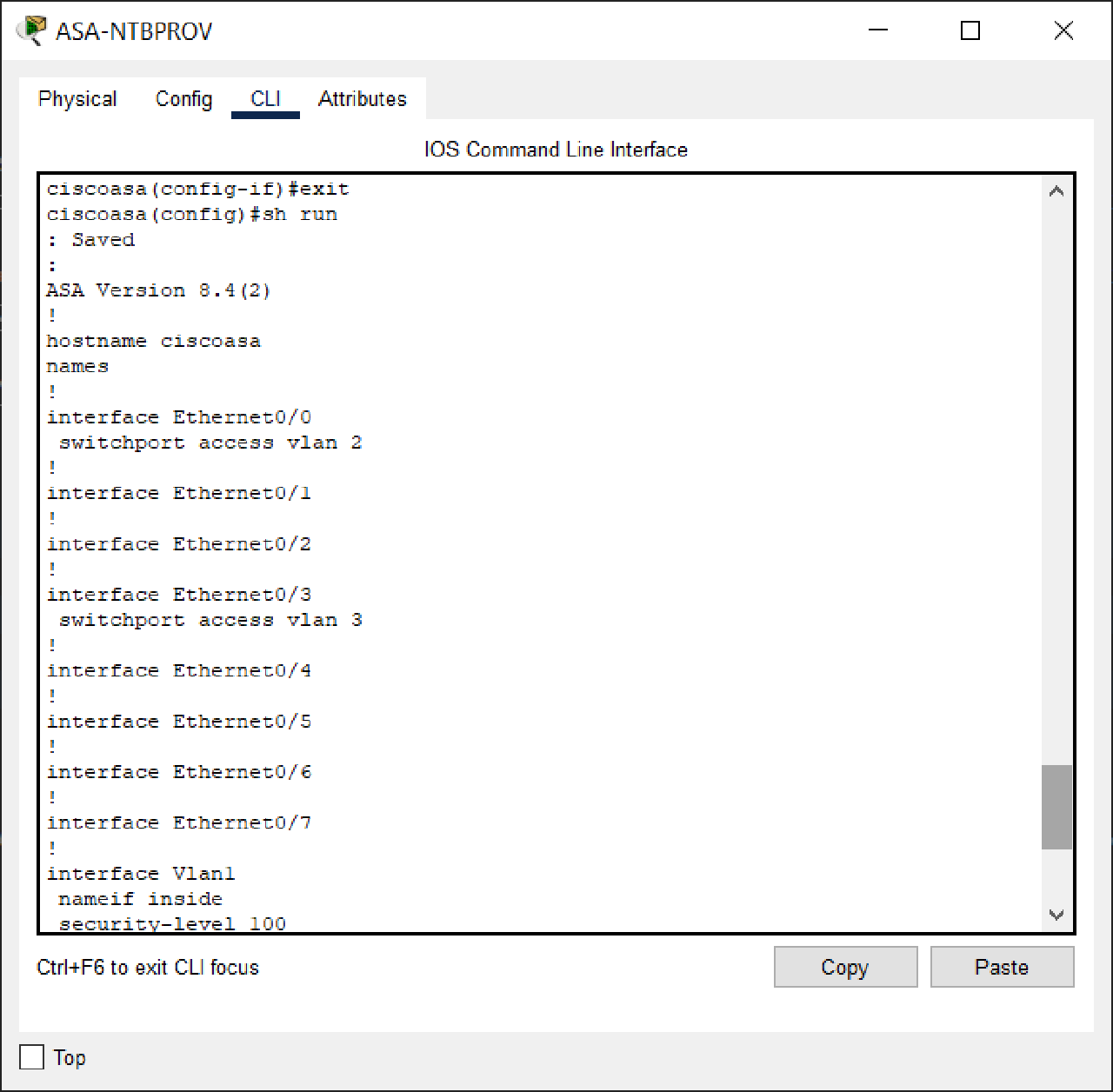 Firewall after configuration